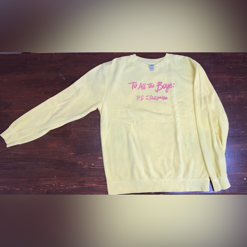 To All The Boys: P.S. I Still Love You large yellow crewneck